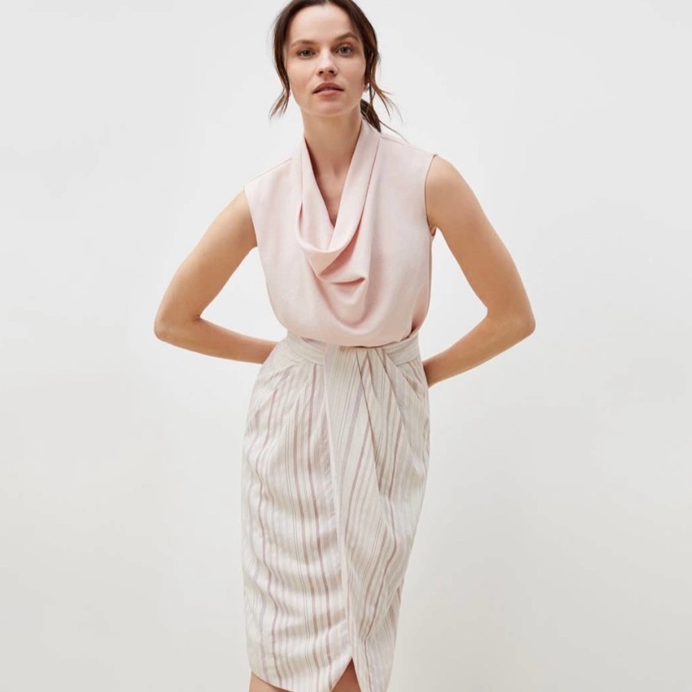 NWOT MmLaFleur Sloan Top Blush Pink Size Small